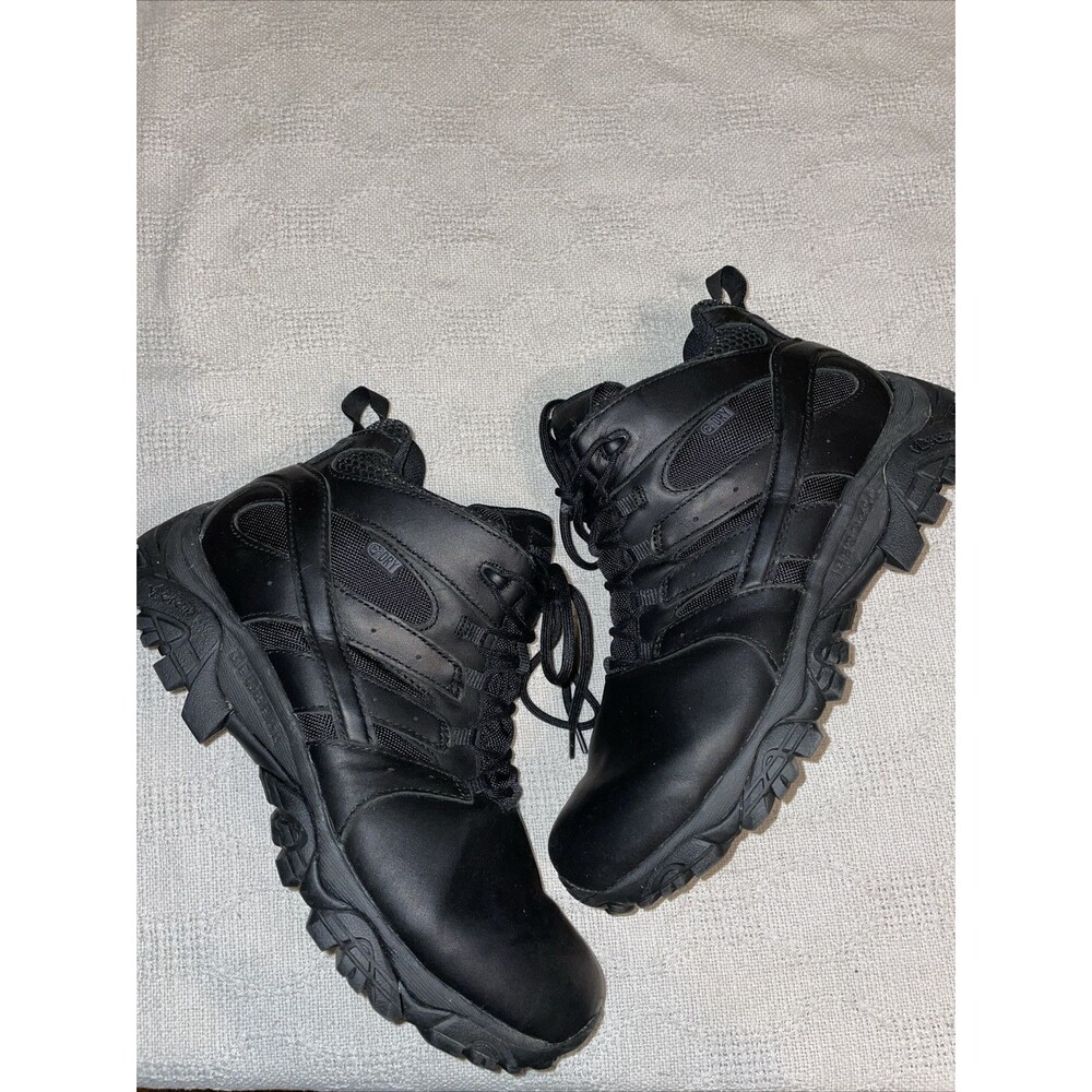 Merrell Tactical Men’s Hiking Boots Sz 11.5 M Black Leather Outdoors Police NWOB